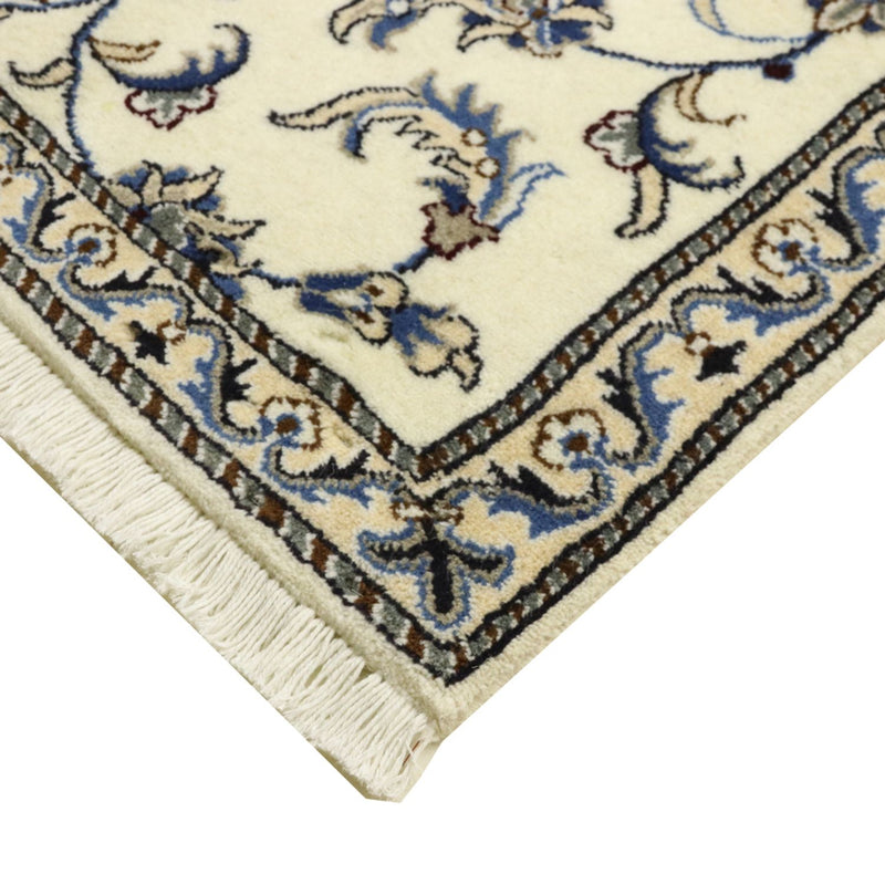 Tapis de couloir Tapis persan - Nain - 378 x 80 cm - crème