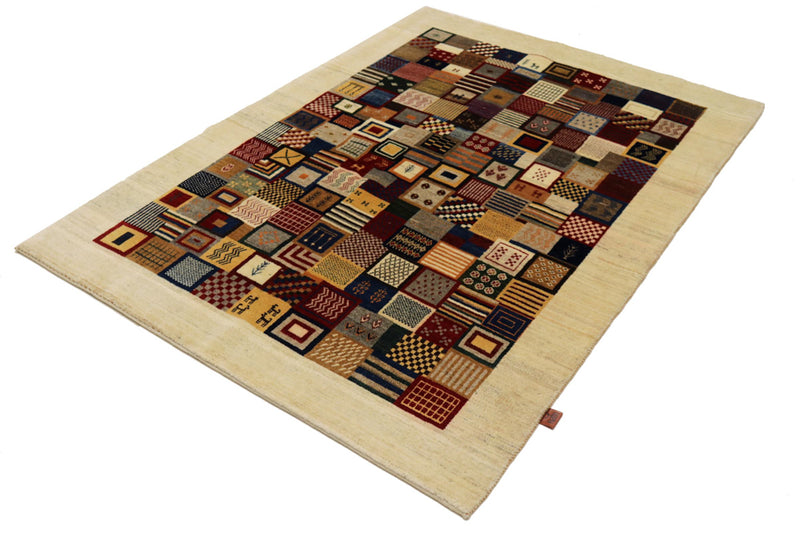 Gabbeh Teppich - Loribaft Indus - 197 x 142 cm - mehrfarbig