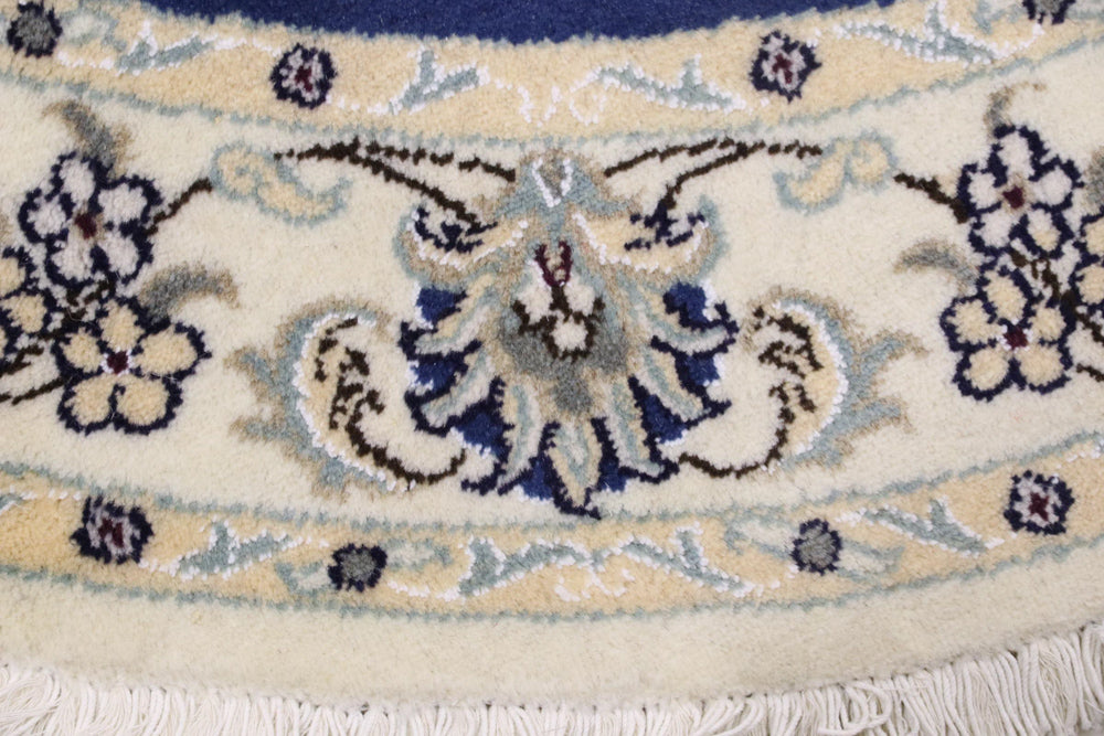 Perserteppich - Nain rund  - 150 x 150 cm - blau