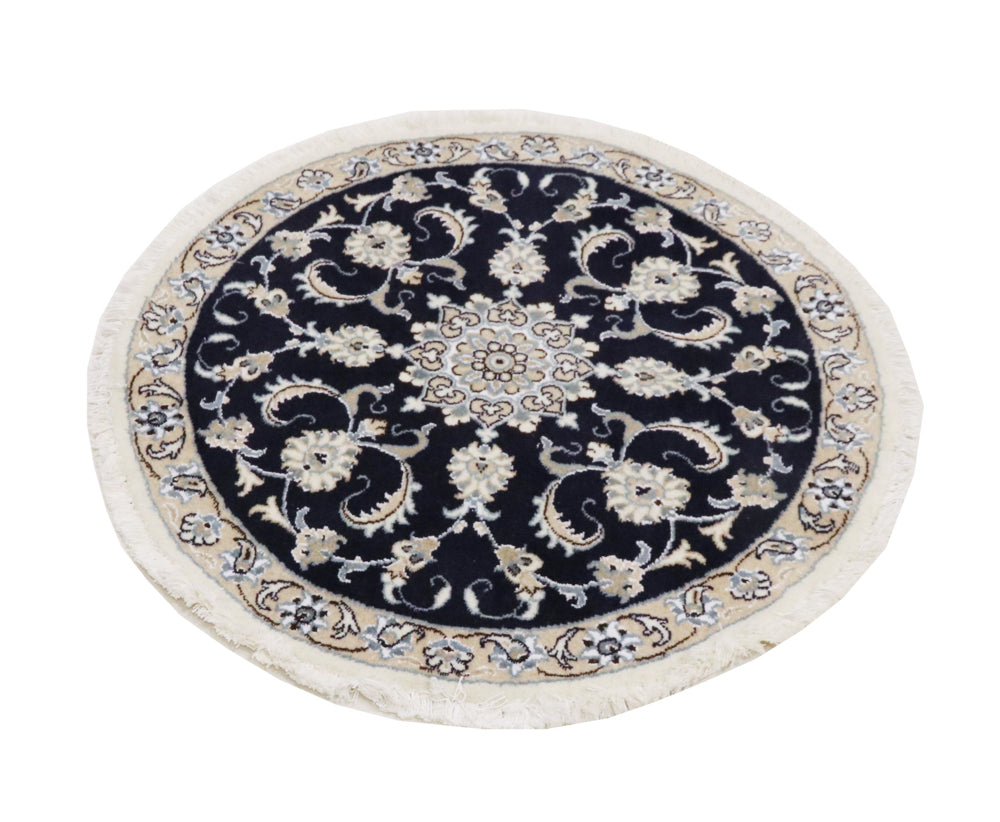 Läufer Perser - Nain - 100 x 100 cm - dunkelblau