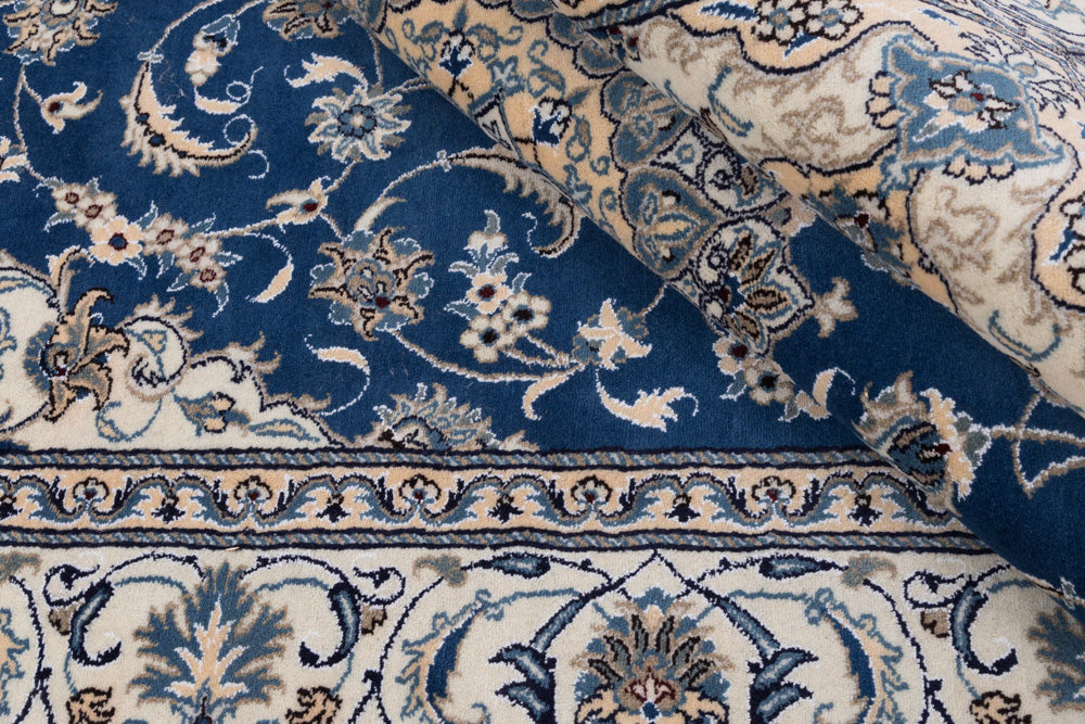 Perserteppich - Nain - 299 x 194 cm - blau