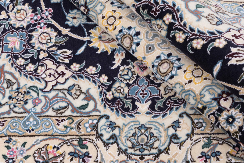 Perserteppich - Nain - 255 x 158 cm - dunkelblau