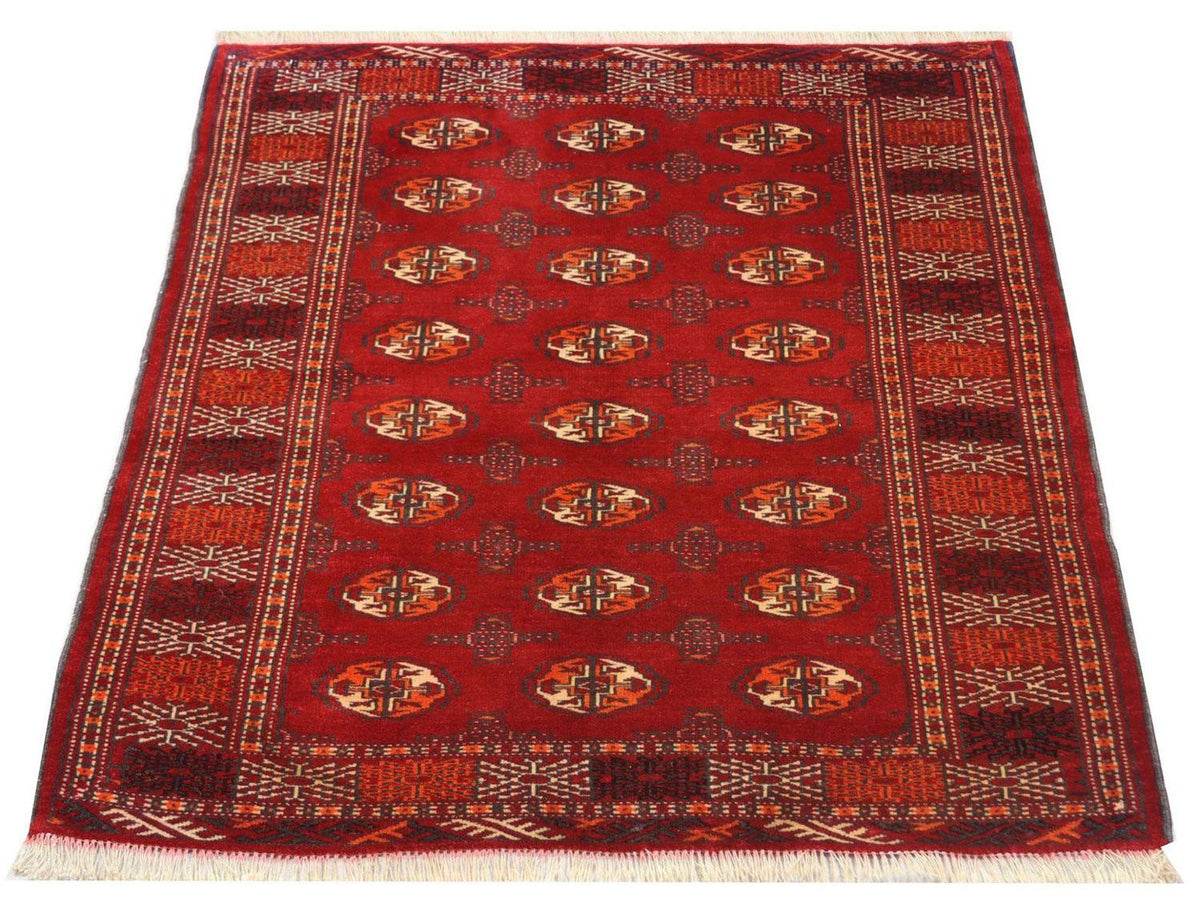Tapis Turkaman - 144 x 110 cm - rouge