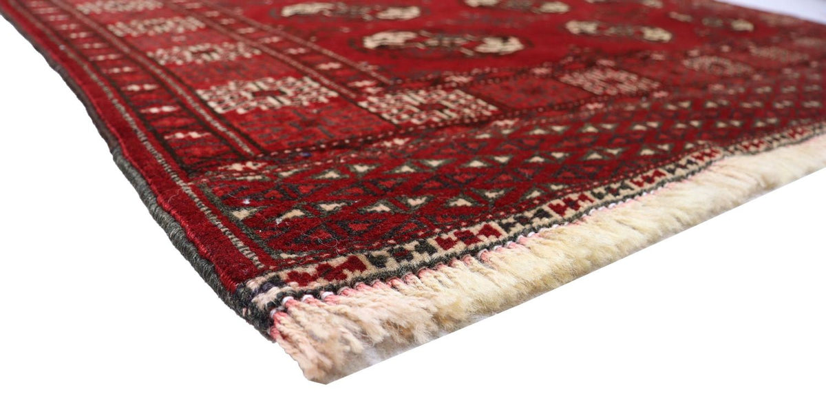 Tapis afghan - 152 x 118 cm - rouge foncé