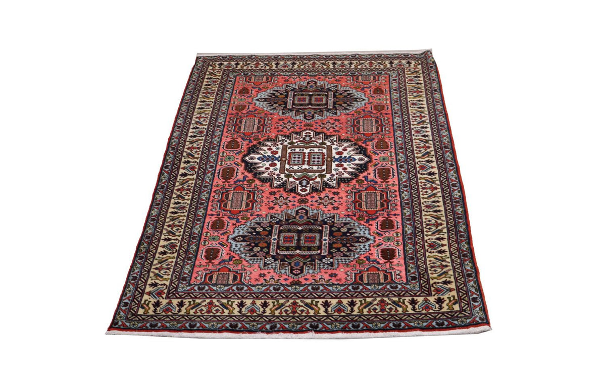 Tapis persan - Nomadic - 182 x 139 cm - saumon