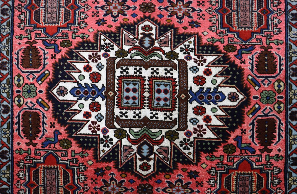 Tapis persan - Nomadic - 182 x 139 cm - saumon