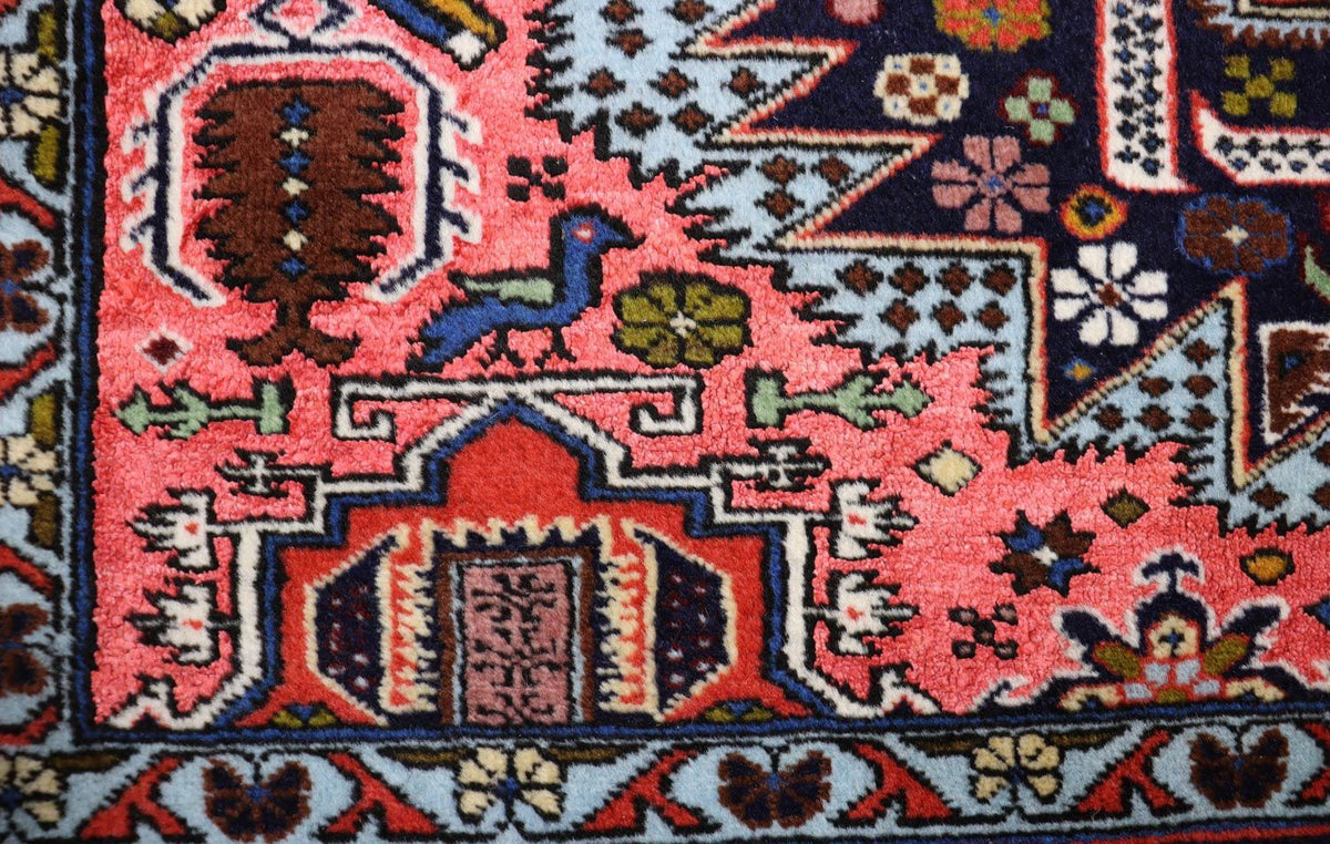 Tapis persan - Nomadic - 182 x 139 cm - saumon