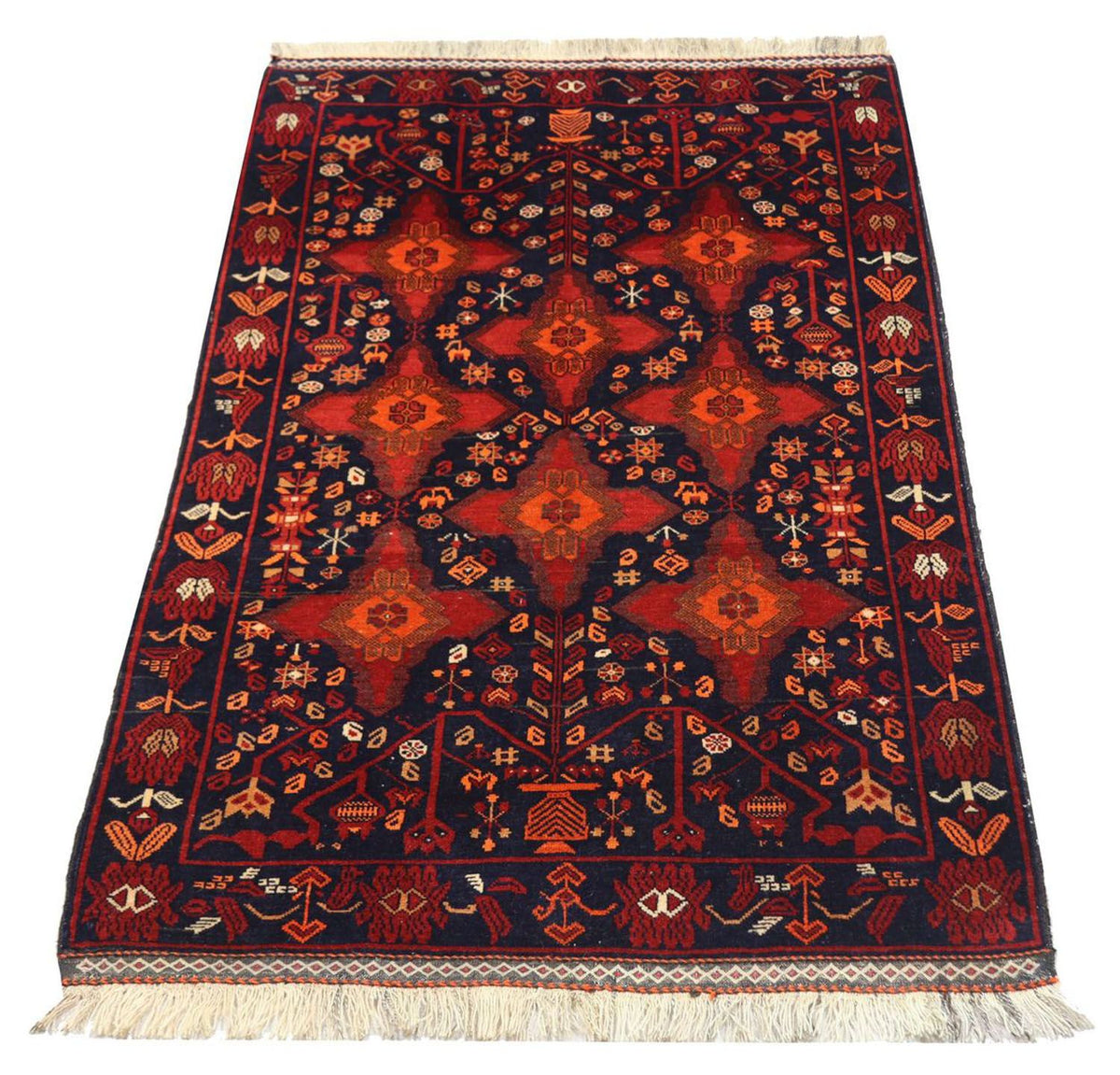 Tapis afghan - 172 x 100 cm - rouge