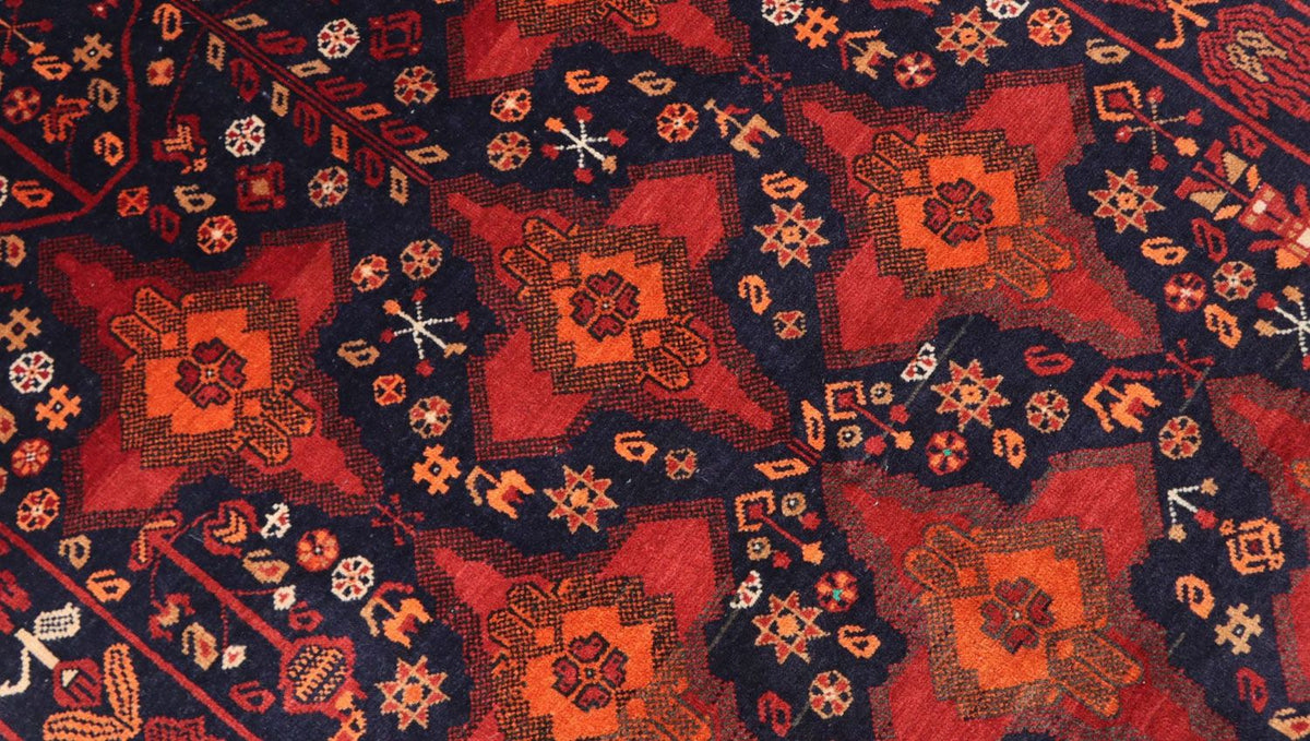 Tapis afghan - 172 x 100 cm - rouge
