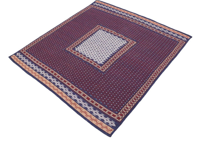 Tapis Kelim - Oriental - 146 x 135 cm - bleu
