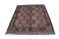 Tapis Kelim - Oriental carré  - 205 x 178 cm - bleu