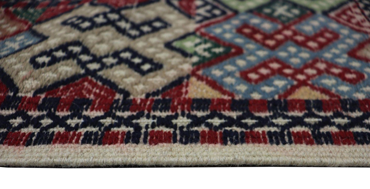 Tapis Kelim - Oriental carré  - 205 x 178 cm - bleu
