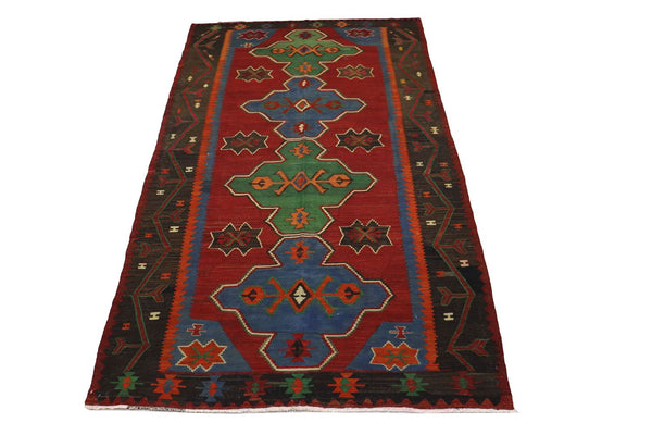 Tapis Kelim - Oriental - 284 x 165 cm - rouge