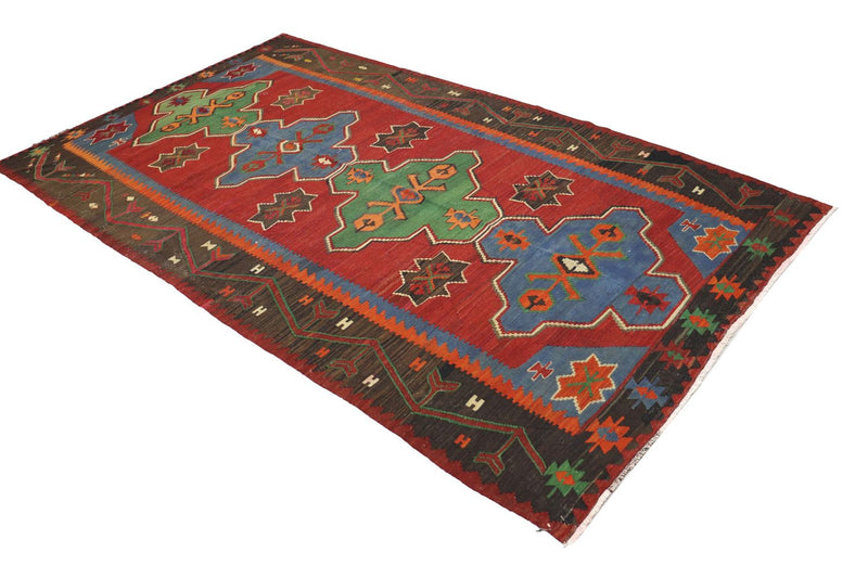 Tapis Kelim - Oriental - 284 x 165 cm - rouge