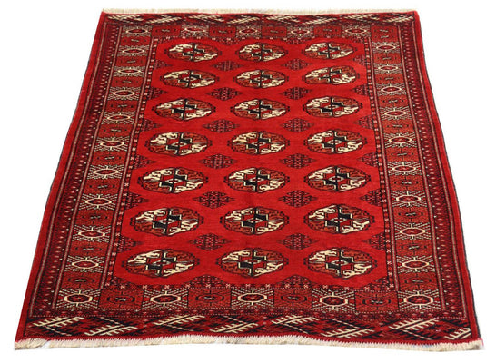 Tapis afghan - 152 x 118 cm - rouge