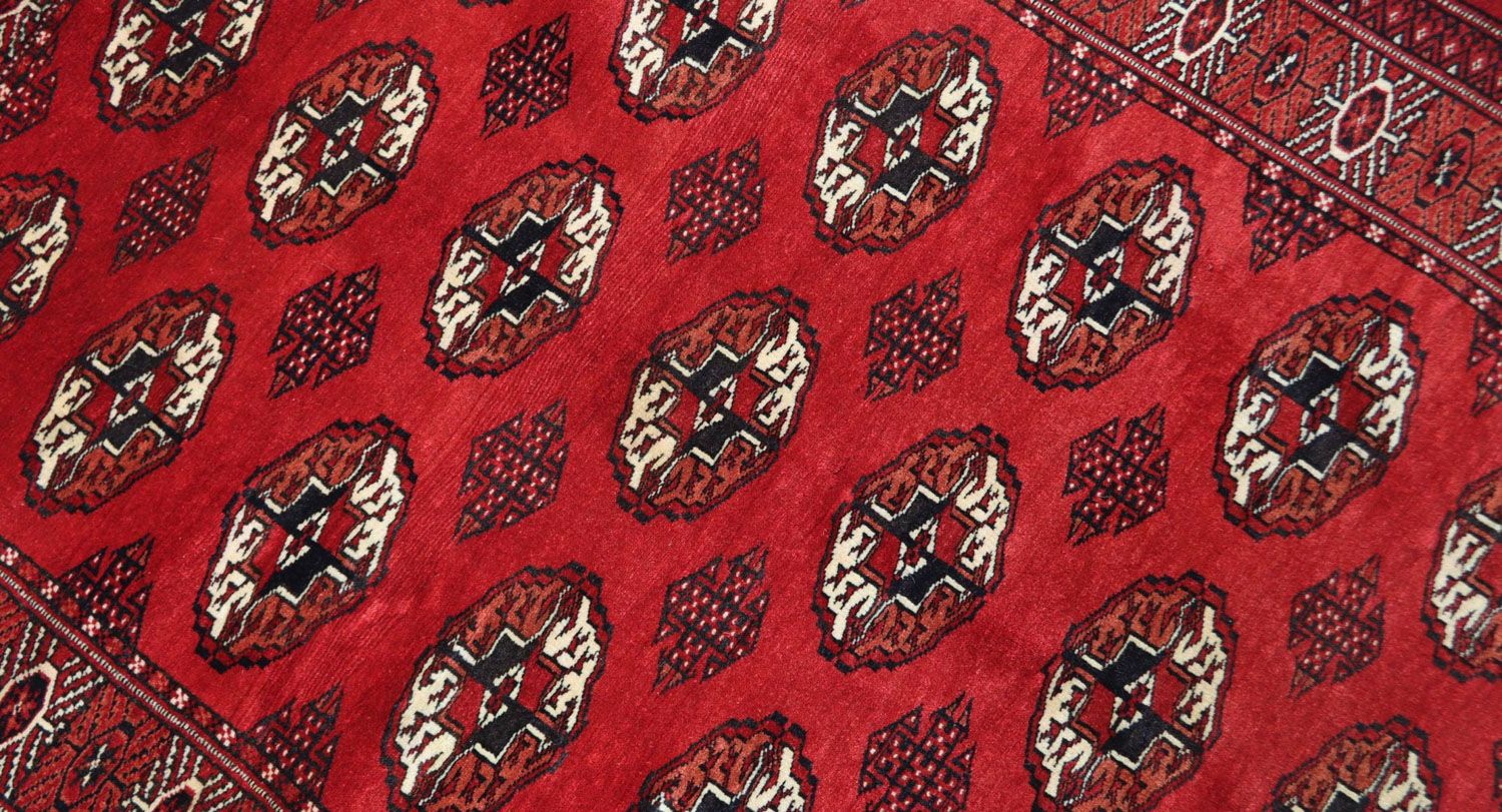 Tapis afghan - 152 x 118 cm - rouge