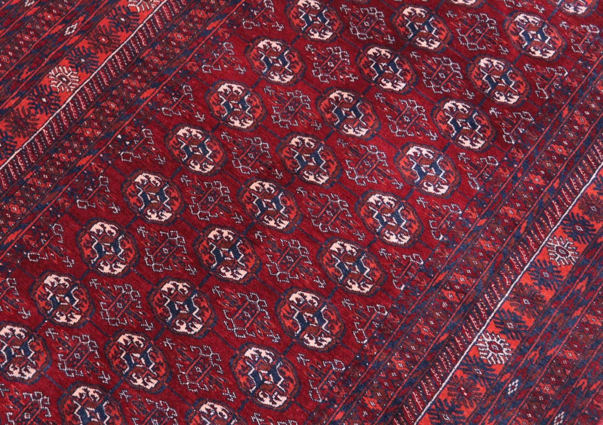 Tapis afghan - 169 x 113 cm - rouge foncé