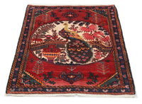 Tapis afghan - 145 x 117 cm - rouge foncé