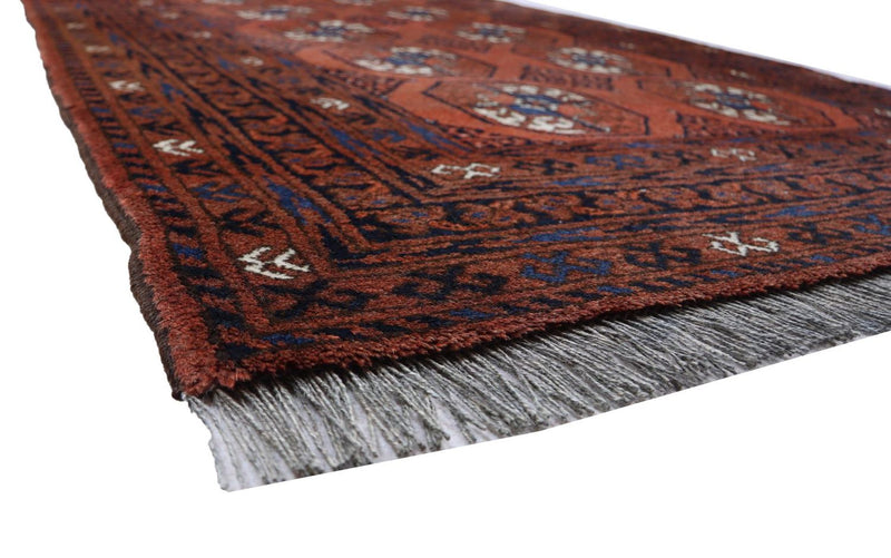 Tapis afghan - 155 x 103 cm - rouge foncé