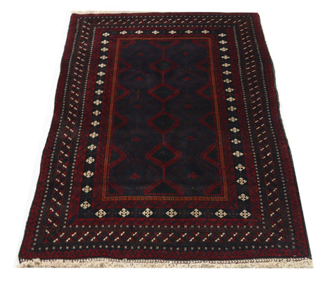Tapis Belutsch - 191 x 115 cm - rouge foncé