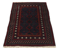 Tapis Belutsch - 191 x 115 cm - rouge foncé