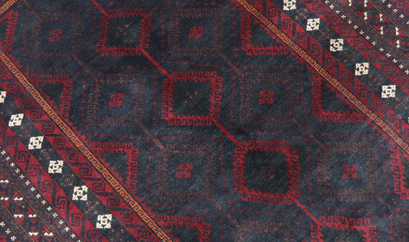 Tapis Belutsch - 191 x 115 cm - rouge foncé