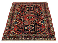 Tapis afghan - 190 x 140 cm - rouge
