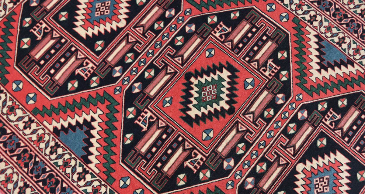 Tapis afghan - 190 x 140 cm - rouge