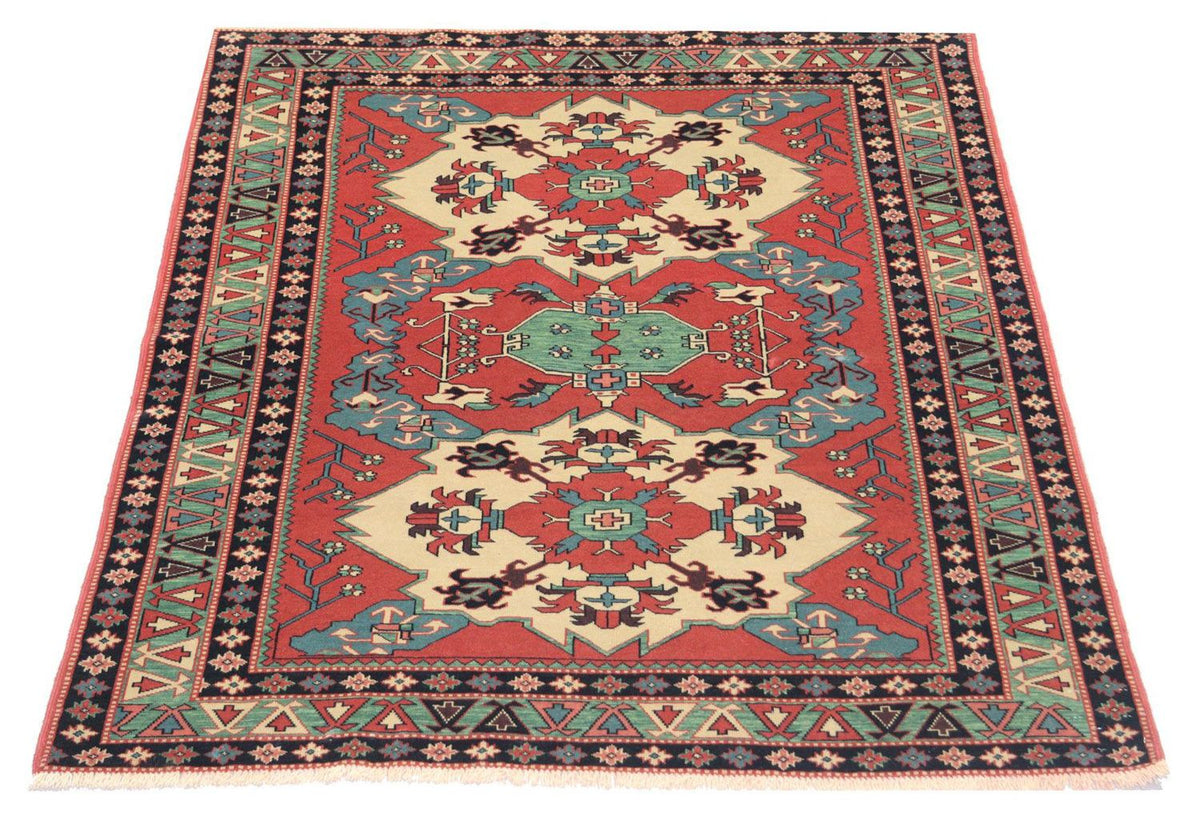 Tapis afghan - 170 x 138 cm - rouge