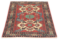 Tapis afghan - 170 x 138 cm - rouge