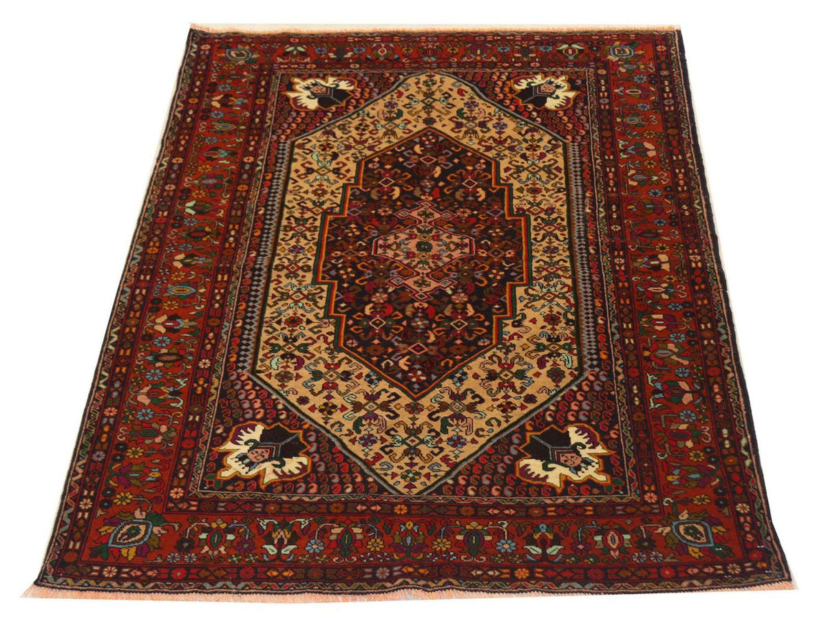 Tapis afghan - 187 x 125 cm - rouge