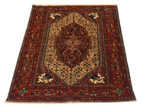 Tapis afghan - 187 x 125 cm - rouge