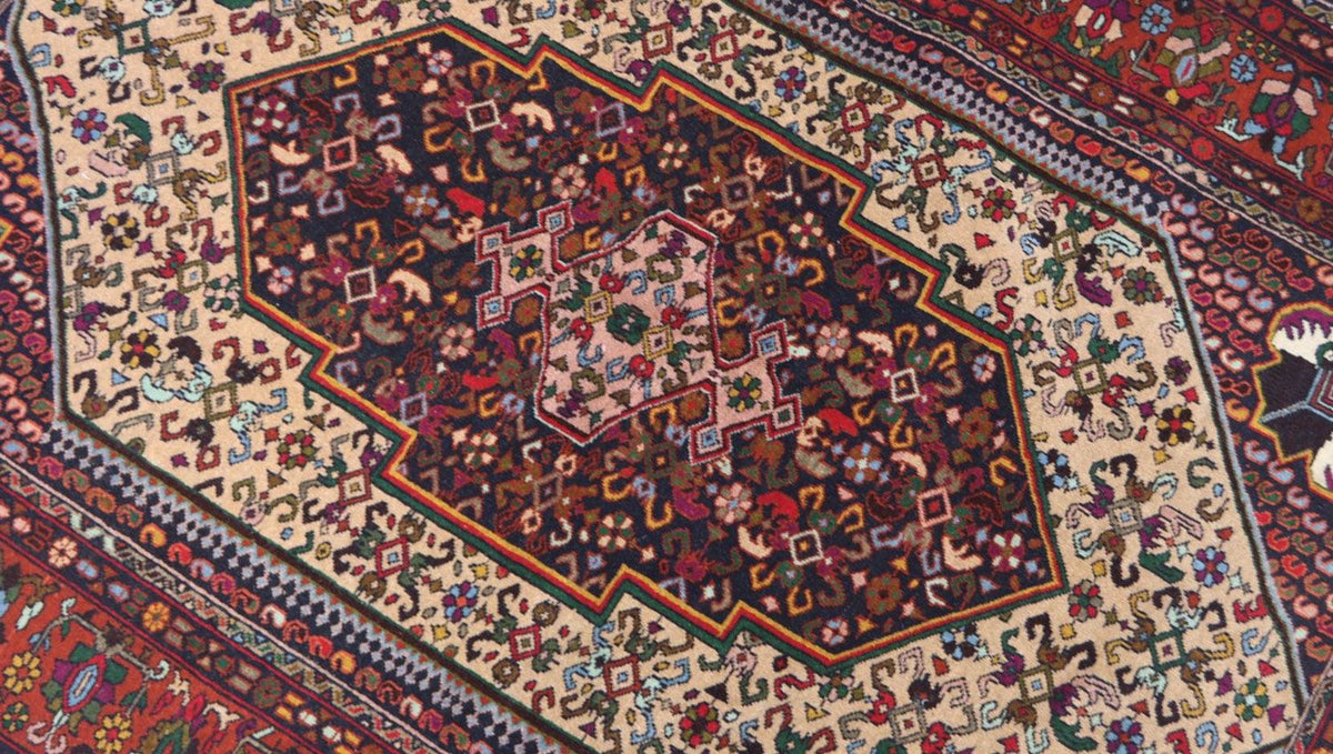 Tapis afghan - 187 x 125 cm - rouge
