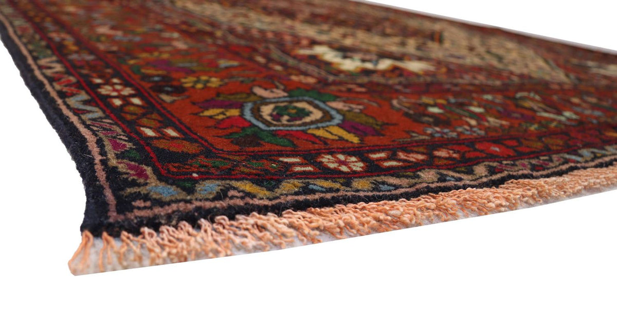 Tapis afghan - 187 x 125 cm - rouge