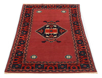 Tapis afghan - 190 x 129 cm - rouge