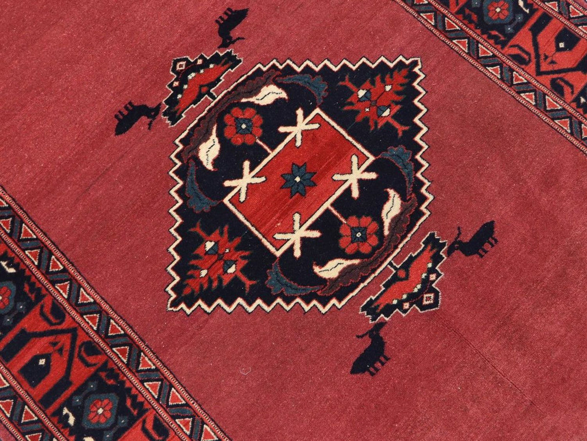 Tapis afghan - 190 x 129 cm - rouge