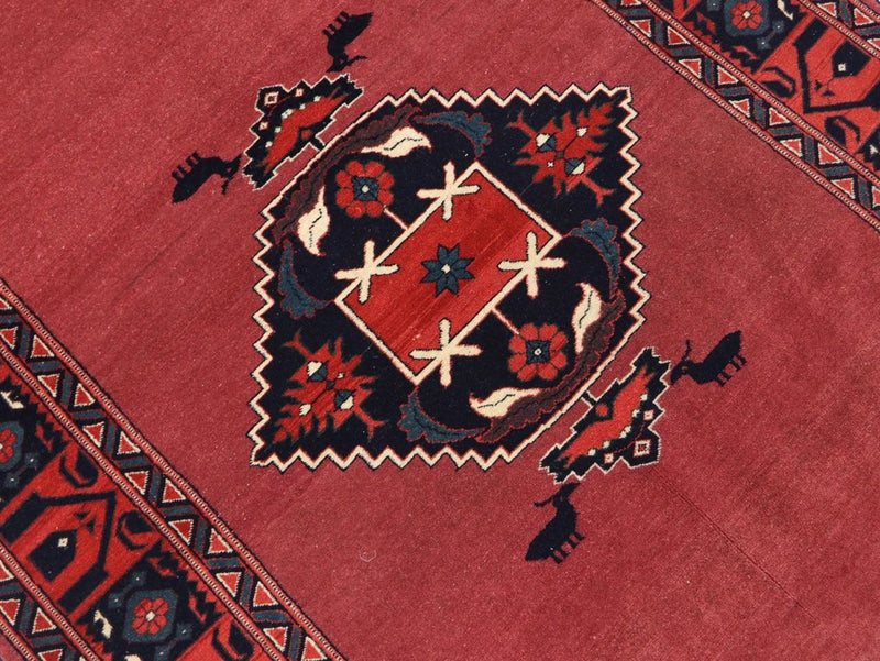 Tapis afghan - 190 x 129 cm - rouge