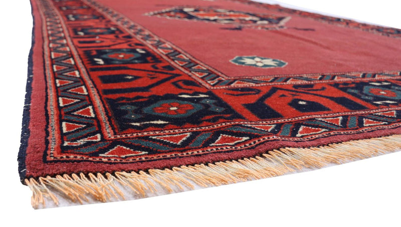 Tapis afghan - 190 x 129 cm - rouge