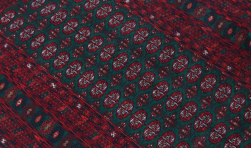 Tapis afghan - 189 x 124 cm - rouge foncé