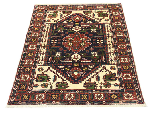 Tapis afghan - 182 x 129 cm - bleu foncé