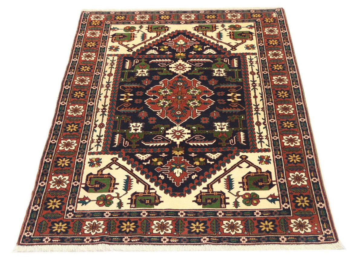 Tapis afghan - 182 x 129 cm - bleu foncé