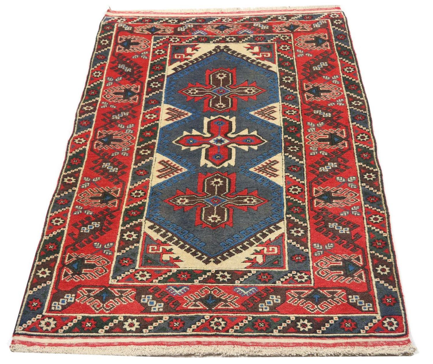 Tapis oriental - 184 x 119 cm - rouge
