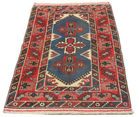 Tapis oriental - 184 x 119 cm - rouge