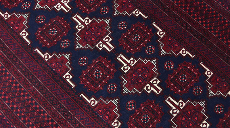 Tapis Belutsch - 205 x 127 cm - rouge foncé