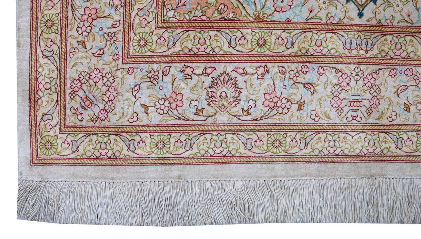 Tapis de Qom en soie Tapis 150x100cm - Tapis persan