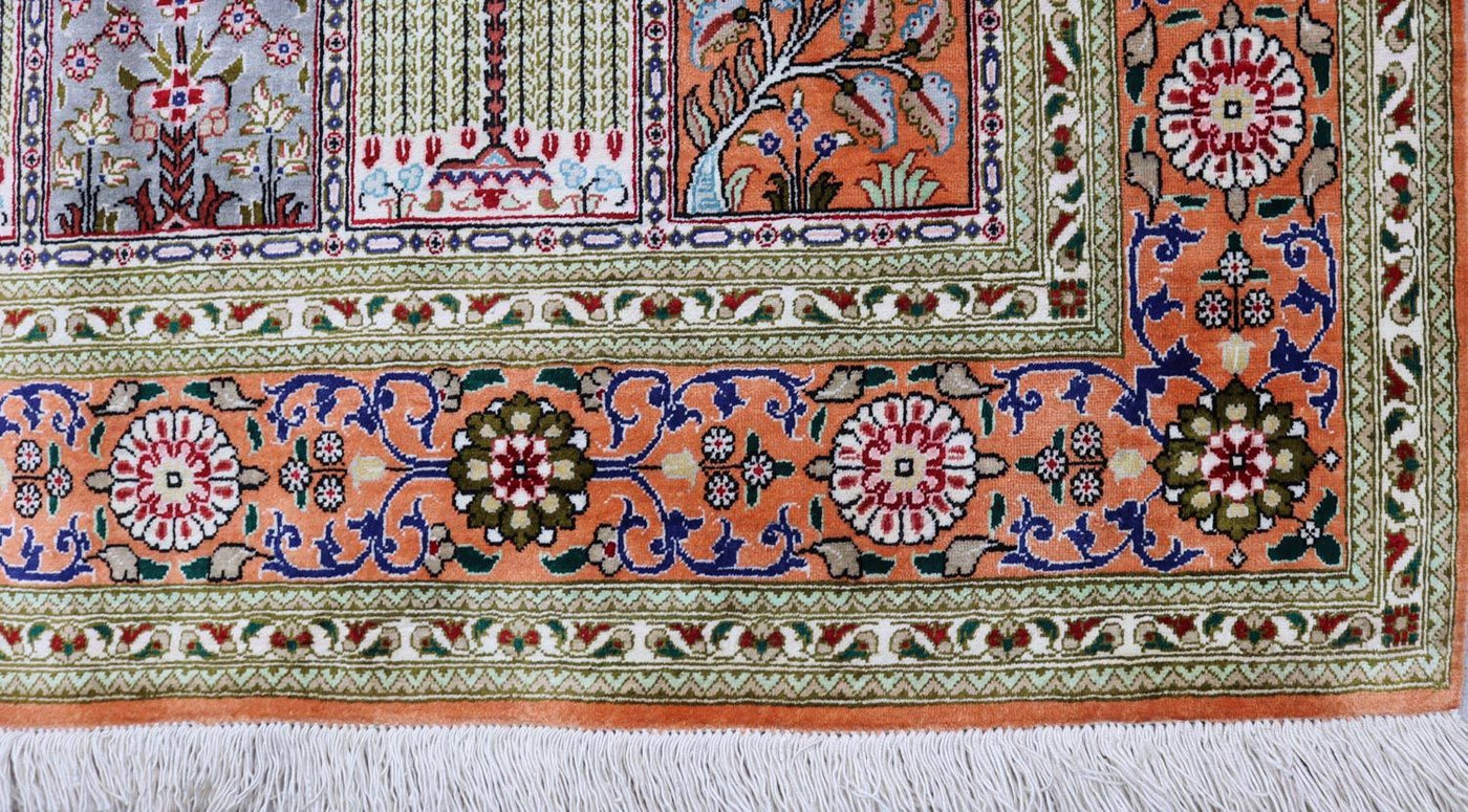 Tapis de Qom en soie Tapis 157x100cm - Tapis persan