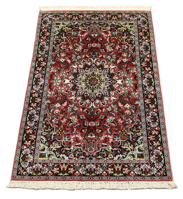 Tapis en soie - Soie du Cachemire - 152 x 91 cm - rouge foncé