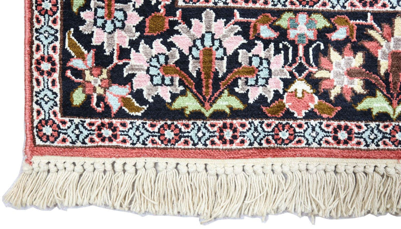 Tapis en soie - Soie du Cachemire - 152 x 91 cm - rouge foncé