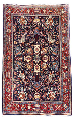 Tapis persan - Classique - 164 x 106 cm - bleu foncé