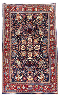 Tapis persan - Classique - 164 x 106 cm - bleu foncé